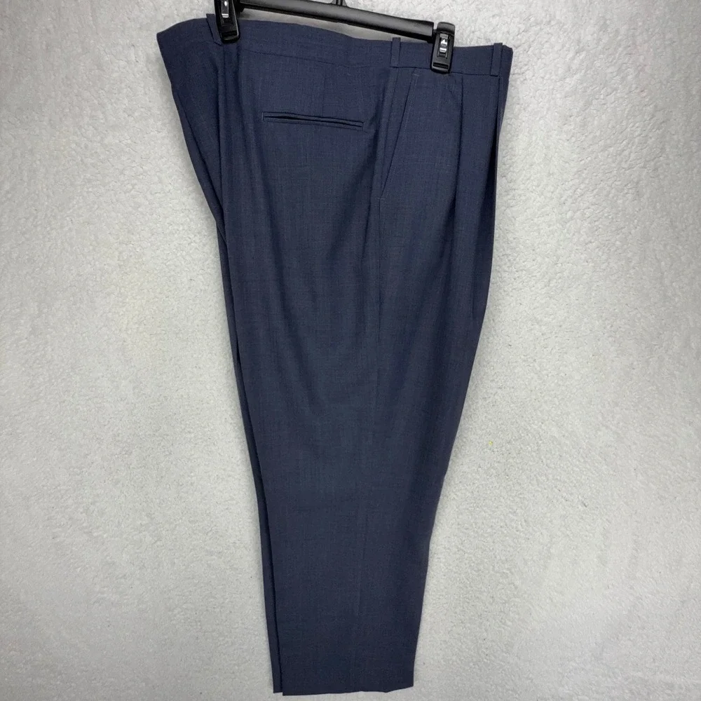 Racquet Club Mens Blue Pleated‎ Dress Pants 44x30 Wool Blend USA Made 8711-12